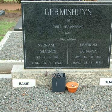 GERMISHUYS Sybrand Johannes 1911-1973 &amp; Hendrina Johanna 1916-1972