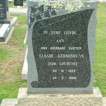 GERMISHUYS Elsabe nee LOURENS 1923-1968