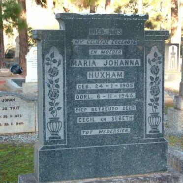 HUXHAM Maria Johanna 1905-1945
