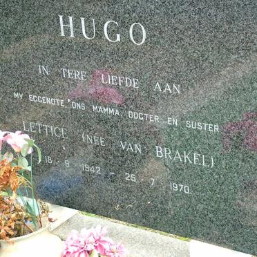 HUGO Lettice nee VAN BRAKEL 1942-1970