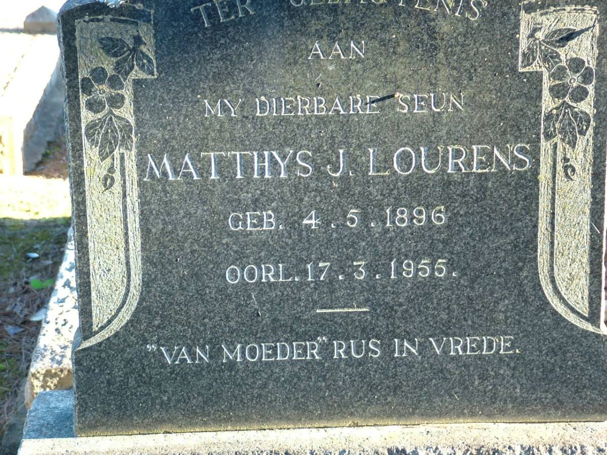 LOURENS Matthys J. 1896-1955