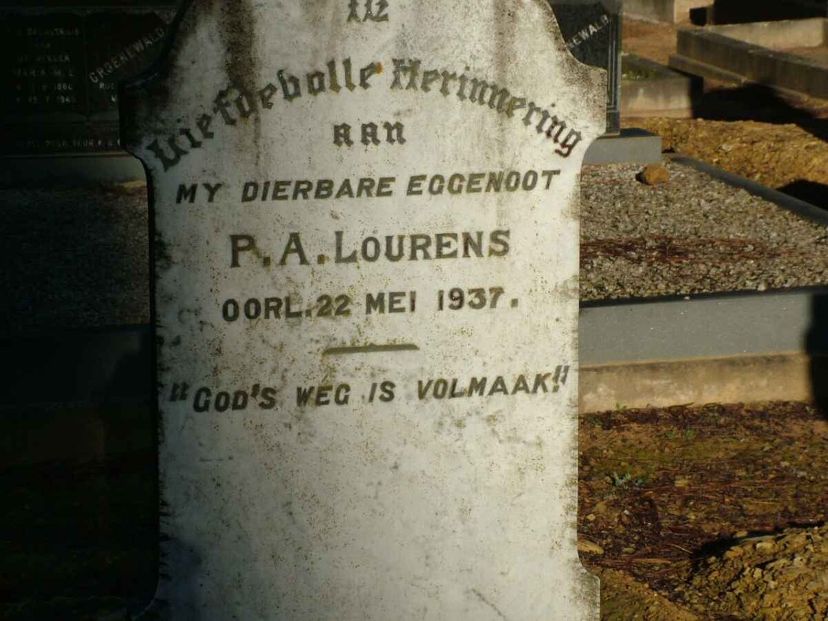LOURENS P.A. -1937