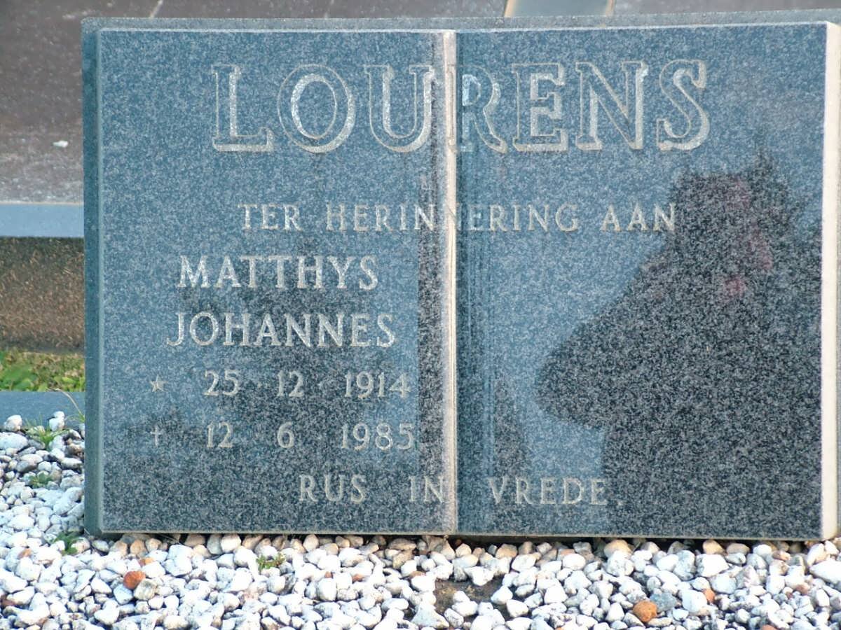 LOURENS Matthys Johannes 1914-1985