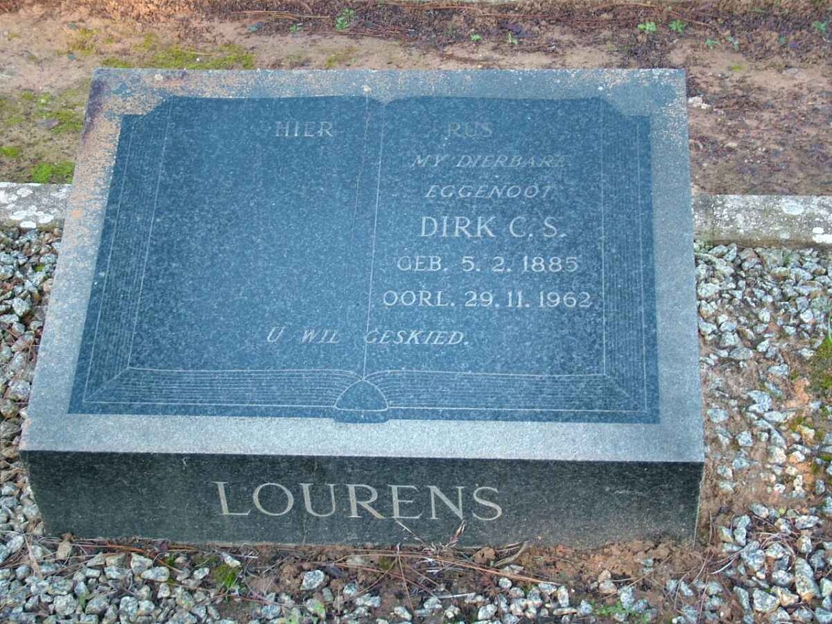 LOURENS Dirk C.S. 1885-1962