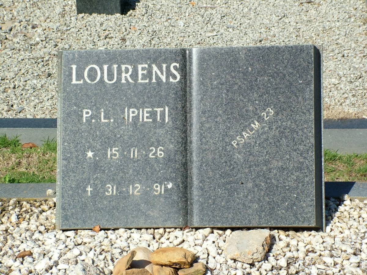 LOURENS P.L. 1926-1991