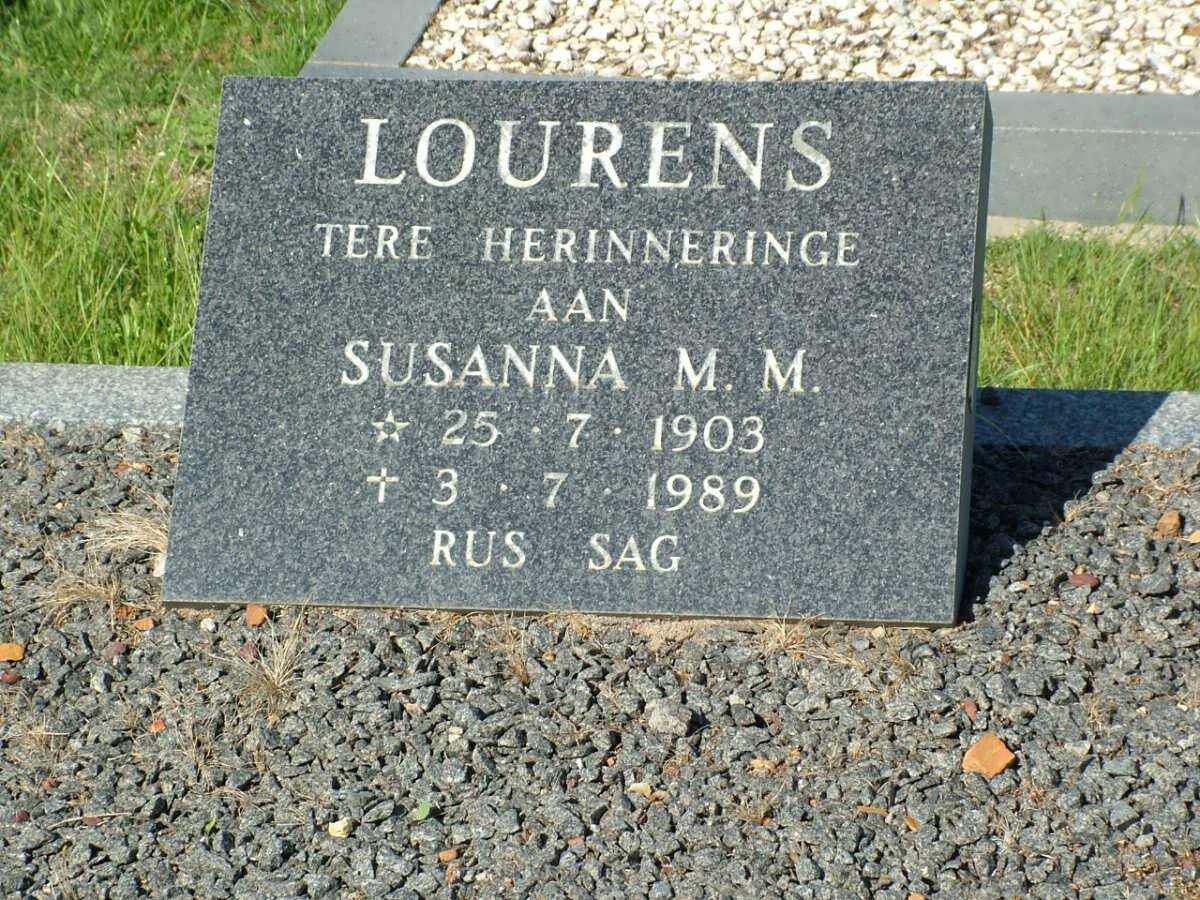 LOURENS Susanna M.M. 1903-1989