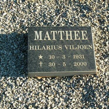 MATTHEE Hilarius Viljoen 1931-2000
