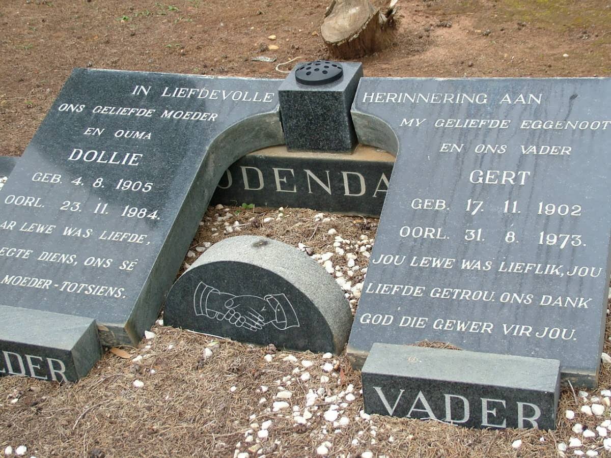 ODENDAL Gert 1902-1973 &amp; Dollie 1905-1984_1