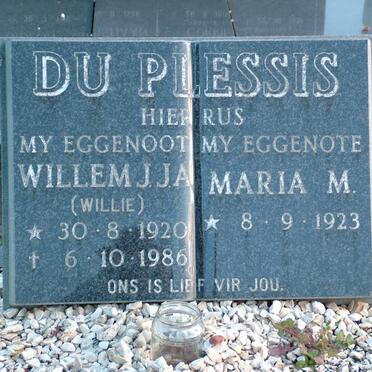 PLESSIS Willem J.J.A., du 1920-1986 &amp; Maria M. 1923-