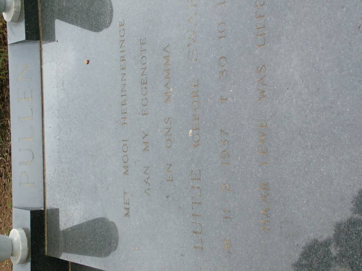 PULLEN Luitje nee SWART 1937-1979