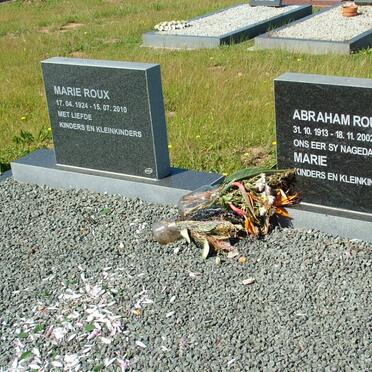 ROUX Abraham 1913-2002 &amp; Marie 1924-2010