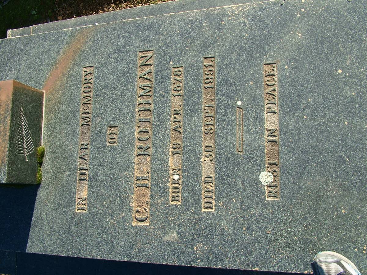 ROTHMAN C.H. 1878-1951