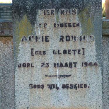 ROWING Annie nee CLOETE -1944