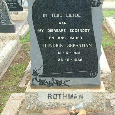 ROTHMAN Hendrik Sebastian 1881-1965