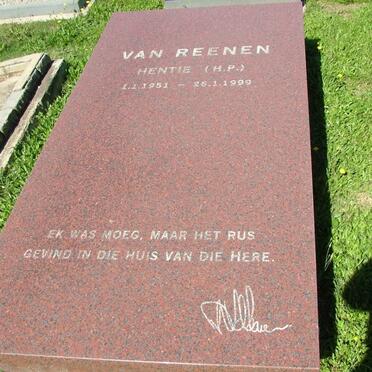 REENEN H.P., van 1951-1999