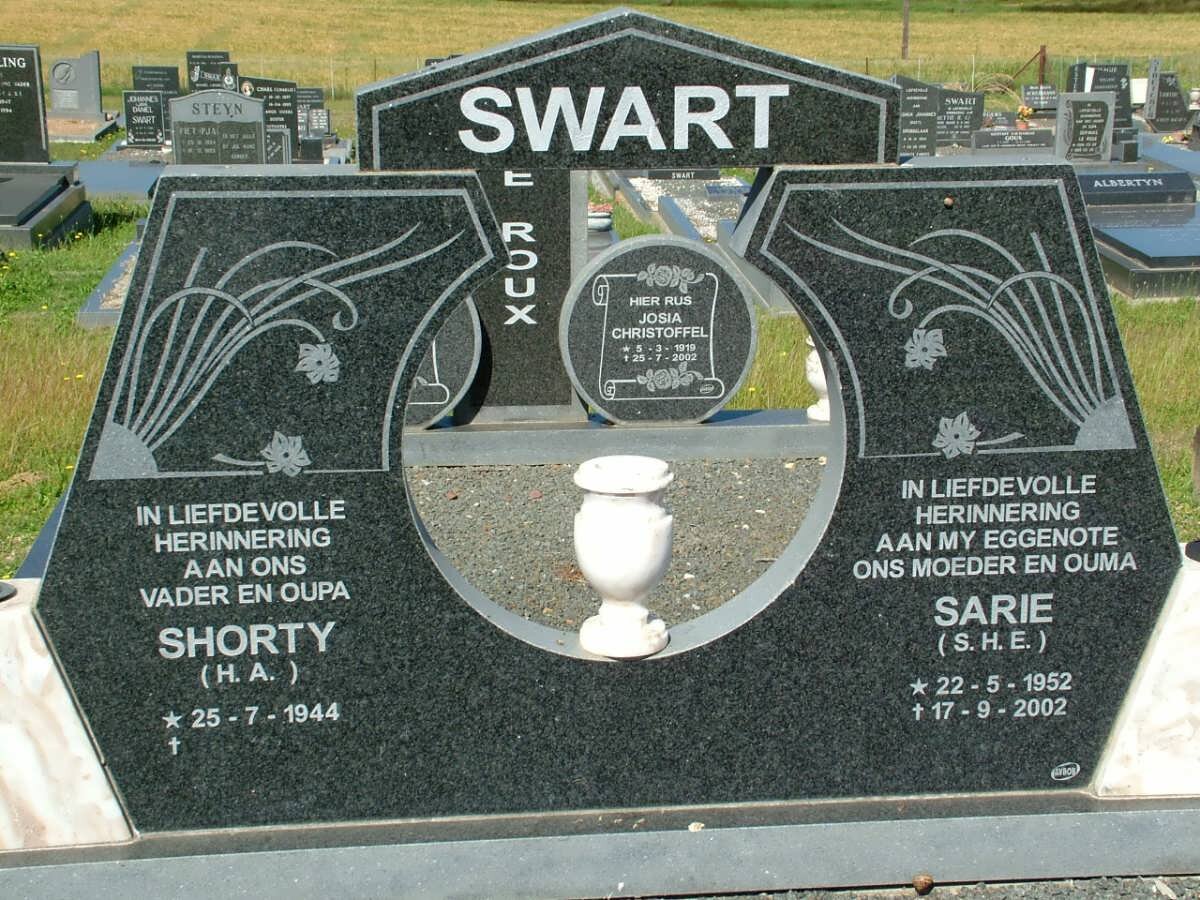 SWART H.A. 1944- &amp; S.H.E. 1952-2002