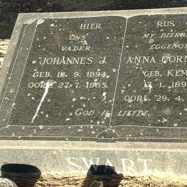 SWART Johannes J. 1894-1965 &amp; Anna Cornelia KEMP 1898-1964