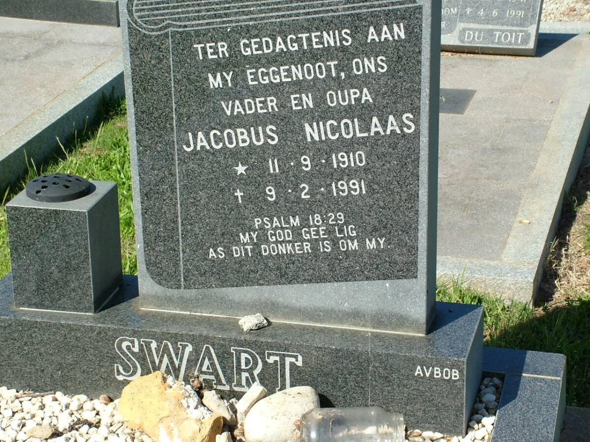 SWART Jacobus Nicolaas 1910-1991