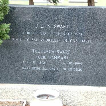 SWART J.J.N. 1913-1973 &amp; G.W. HAMMAN 1910-1994