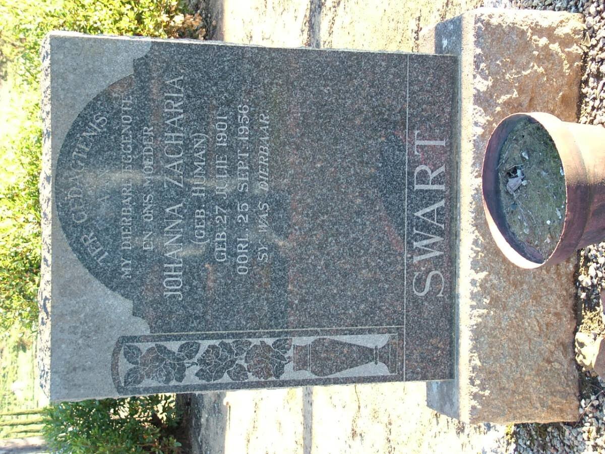 SWART Johanna Zacharia nee HUMAN 1901-1956