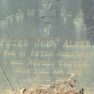 TRUTER Peter John Albert -1880