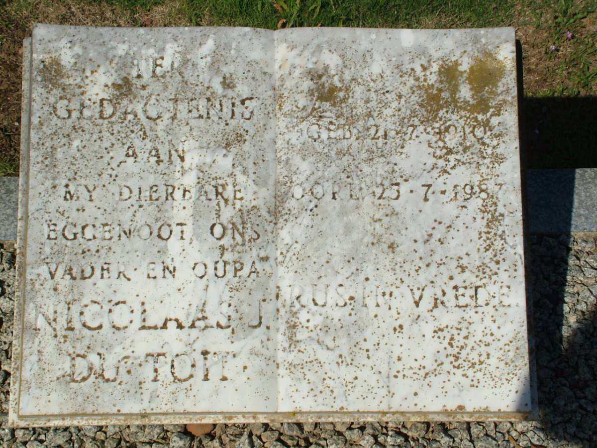 TOIT Nicolaas J. du, 1910-1987