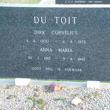 TOIT Dirk Cornelius, du 1900-1975 &amp; Anna Maria 1915-1993