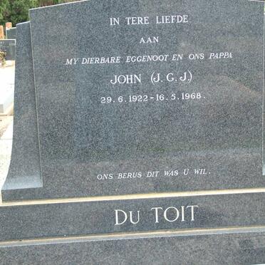 TOIT J.G.J., du 1922-1968