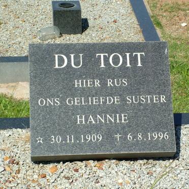 TOIT Hannie, du 1909-1996