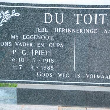 TOIT P.G., du 1918-1988