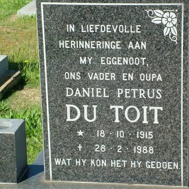 TOIT Daniel Petrus, du 1915-1988