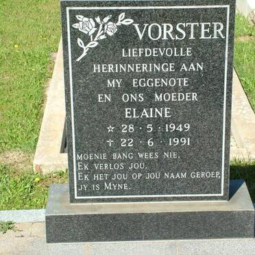 VORSTER Elaine 1949-1991
