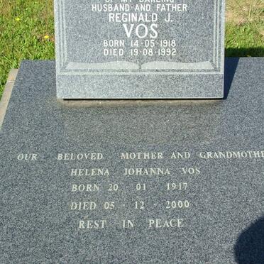 VOS Reginald J. 1918-1992 &amp; Helena Johanna 1917-2000