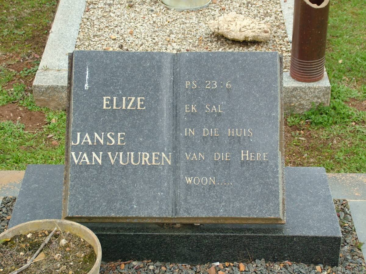 VUUREN Elize, Janse van