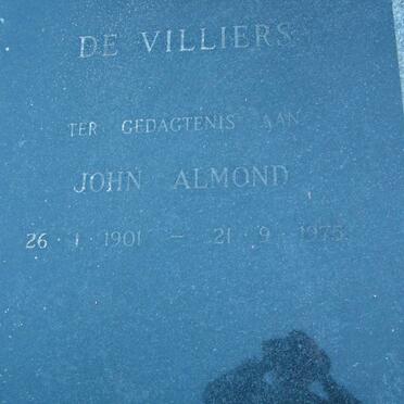 VILLIERS John Almond, de 1901-1975