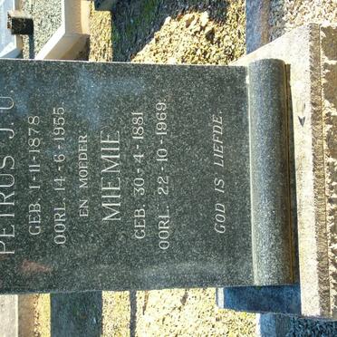 VILLIERS Petrus J.U., de 1878-1955 &amp; Miemie 1881-1969