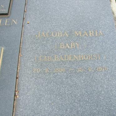 VERMEULEN Jacoba Maria nee BADENHORST 1896-1970