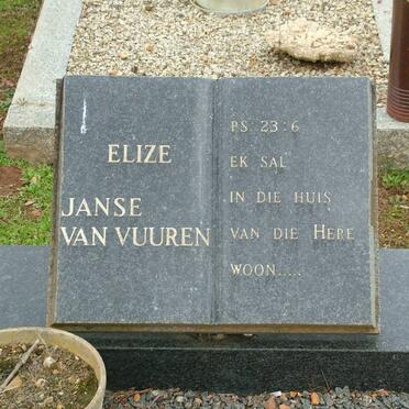 VUUREN Elize, Janse van