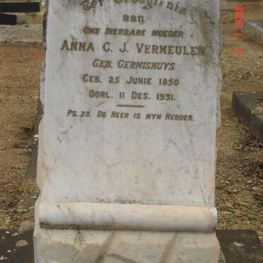 VERMEULEN Anna C. J.  nee GERMISHUYS 1850-1931