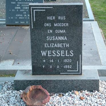 WESSELS Susanna Elizabeth 1920-1992