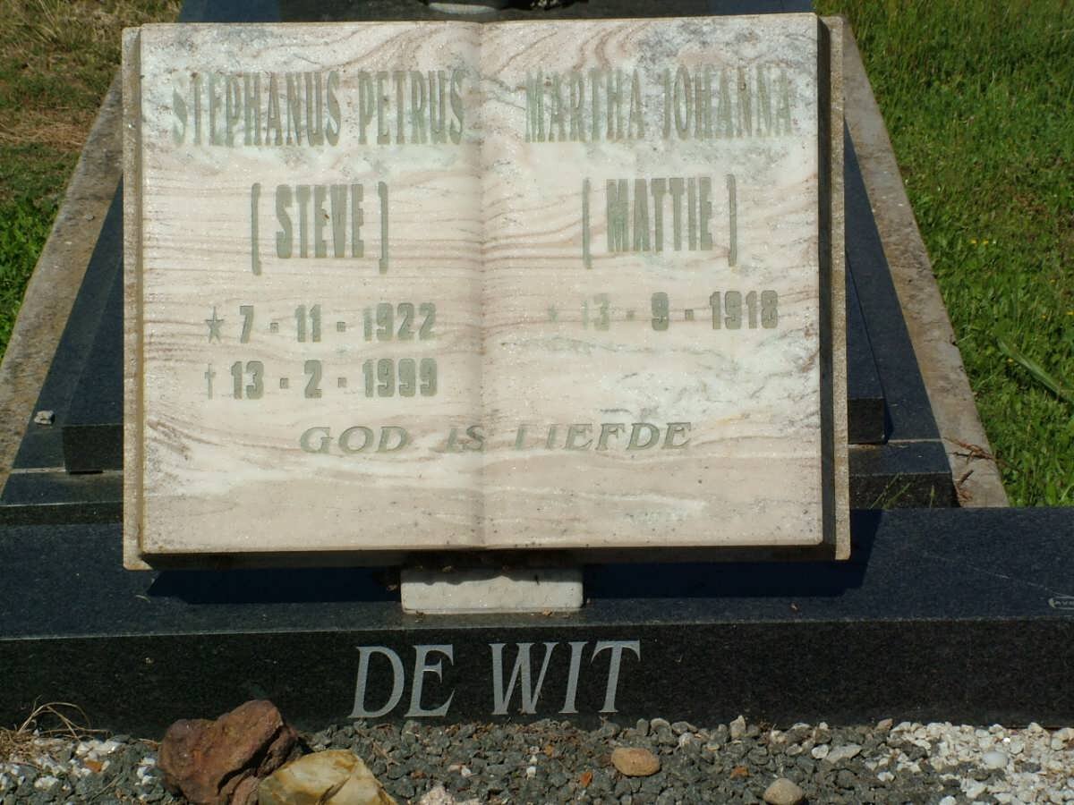 WIT Stephanus Petrus, de 1922-1999 &amp; Martha Johanna 1918-