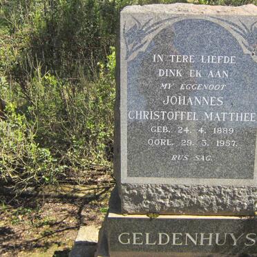 GELDENHUYS Johannes Christoffel Matthee 1889-1957