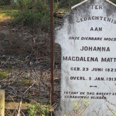 MATTHEE Johanna Magdalena 1823-1913