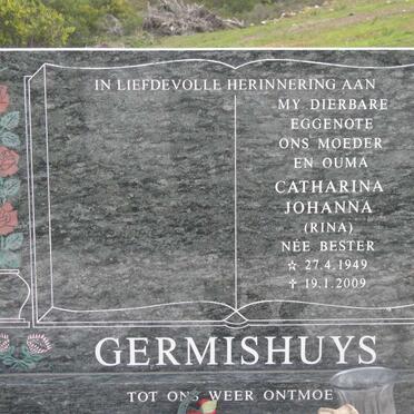 GERMISHUYS Catharina Johanna nee BESTER 1949-2009