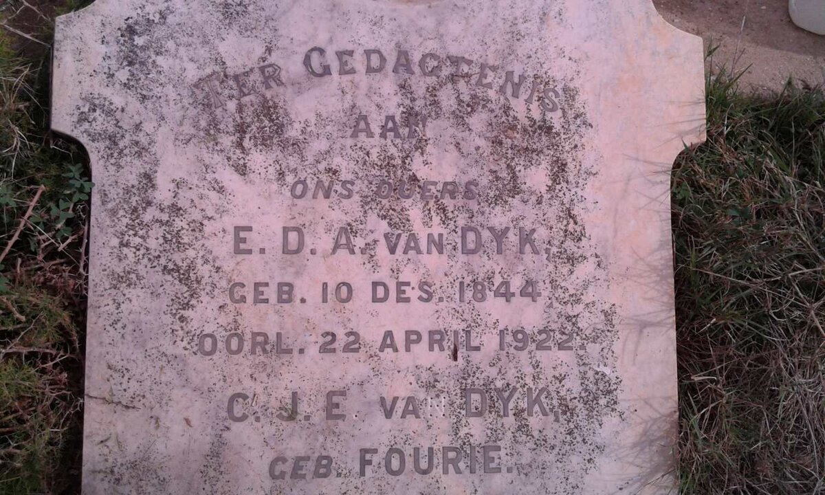 DYK E.D.A., van 1844-1922 :: VAN DYK C.J.E. nee FOURIE 1855-1913 :: VAN DYK P.H. nee FOURIE 1848-1875