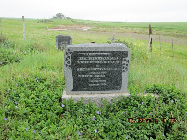 PAPENDORP Mattheus J., van 1844-1921 &amp; Elizabeth M. ODENDAL 1856-