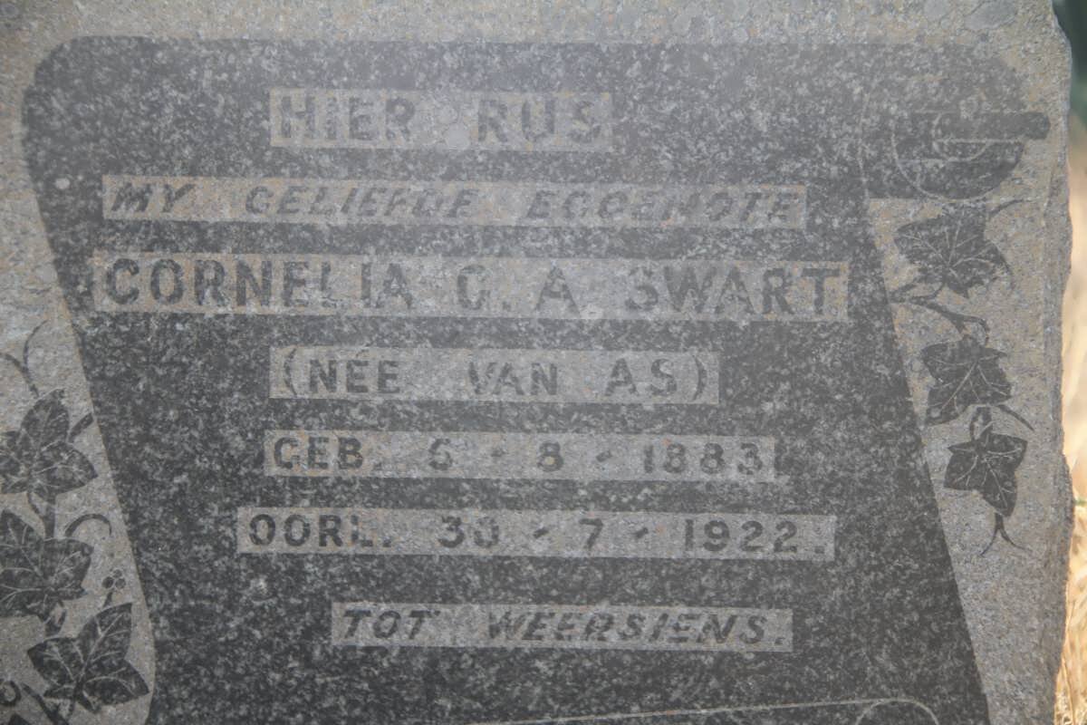 SWART Cornelia G.A. nee VAN AS 1883-1922
