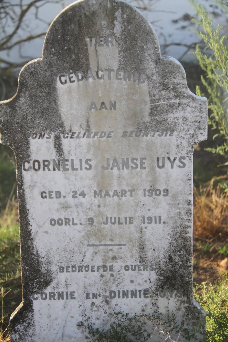 UYS Cornelis Janse 1909-1911