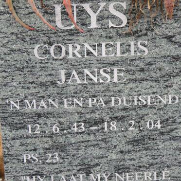 UYS Cornelis Janse 1943-2004