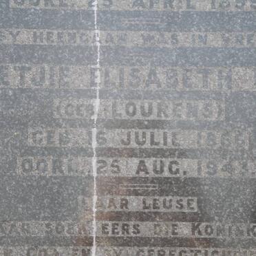 UYS Cornelis Janse 1862-1899 &amp; Pietjie Elisabeth LOURENS 1866-1943 